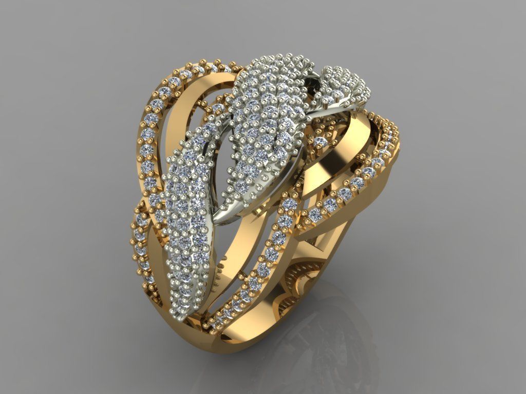 gc gold y139- diamond ring jewelry fashion design silver luxury elegant shining art necklace gem bracelet pendant men woemn wedding rings 3D print model - Mito3D