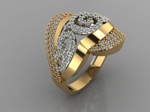 gc gold y140- diamond ring jewelry fashion design silver luxury elegant shining art necklace gem bracelet pendant men women wedding rings 3d print model - Mito3D