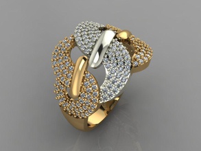 gc gold y143- diamond ring jewelry fashion design silver luxury elegant shining art necklace gem bracelet pendant men wedding women rings 3d print model - Mito3D