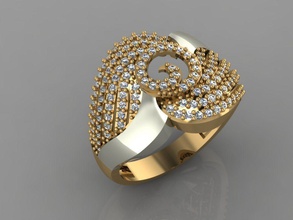 gc gold y144- diamond ring jewelry fashion design silver luxury elegant shining art necklace gem bracelet pendant men wedding women rings 3d print model - Mito3D