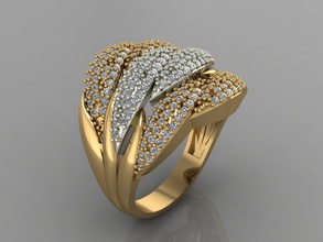 gc gold y145- diamond ring jewelry fashion design silver luxury elegant shining art necklace gem bracelet pendant men wedding women rings 3d print model - Mito3D