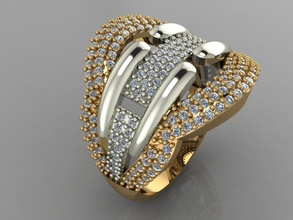 gc oro y146 - diamante anillo de la joyería moda diseño plata lujo elegante brillante el art collar gem pulsera colgante los hombres boda las mujeres anillos 3d print model - Mito3D