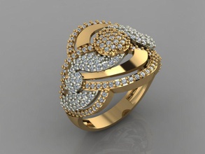 gc gold y147- diamond ring jewelry fashion design silver luxury elegant shining art necklace gem bracelet pendant men wedding women rings 3d print model - Mito3D
