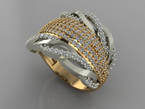 gc gold y149- diamond ring jewelry fashion design silver luxury elegant shining art necklace gem bracelet pendant men wedding women rings 3d print model - Mito3D