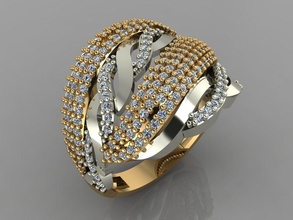 gc oro y150 - diamante anello in gioielli moda il design argento di lusso elegante lucente art la collana gemma braccialetto ciondolo uomini matrimonio donne d'oro anelli 3d print model - Mito3D