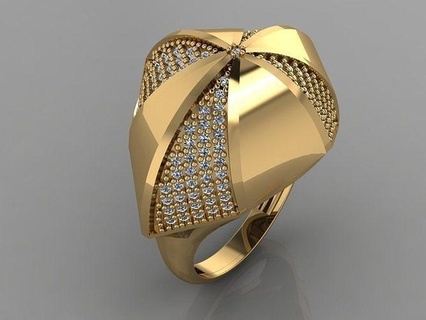 gc or y153 diamant bague mode conception argent luxe élégant brillant art Collier gemme bracelet pendentif Hommes bijoux mariage femmes anneaux 3d print model - Mito3D