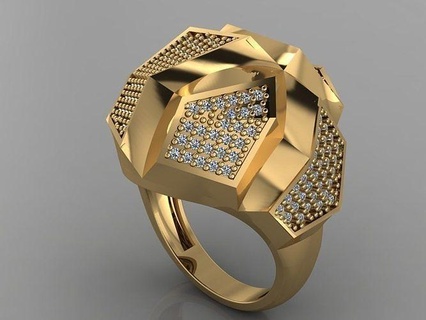 gc ouro y156 diamante anel moda Projeto prata luxo elegante brilhando arte colar gema pulseira pingente homens joalheria Casamento mulheres argolas 3d print model - Mito3D