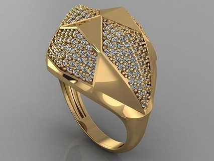 gc gold y158- diamond ring fashion design silver luxury elegant shining art necklace gem bracelet pendant men jewelry wedding women rings 3d print model - Mito3D