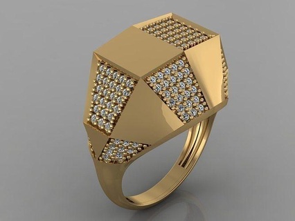 gc oro y171 diamante squillare moda design argento lusso elegante splendente arte collana gemma braccialetto pendente uomini gioielleria nozze donne anelli 3d print model - Mito3D