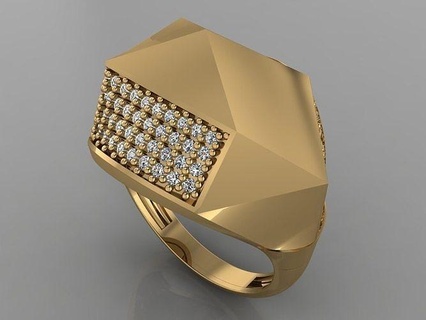 gc oro y173 diamante squillare moda design argento lusso elegante splendente arte collana gemma braccialetto pendente uomini gioielleria nozze donne anelli 3d print model - Mito3D