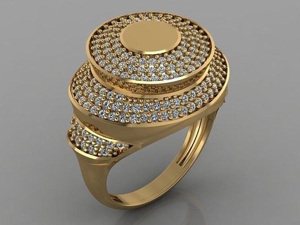 gc oro y176 diamante squillare moda design argento lusso elegante splendente arte collana gemma braccialetto pendente uomini gioielleria nozze donne anelli 3d print model - Mito3D