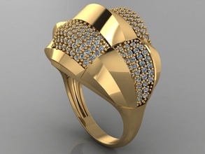 gc gold y177- diamond ring fashion design silver luxury elegant shining art necklace gem bracelet pendant men jewelry wedding women rings 3d print model - Mito3D