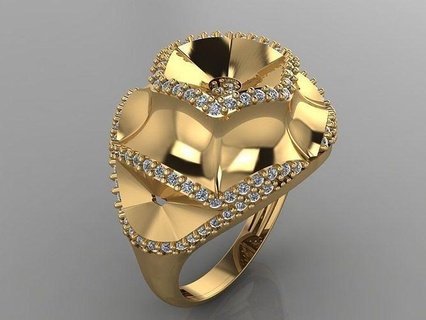 gc ouro y184 diamante anel moda Projeto prata luxo elegante brilhando arte colar gema pulseira pingente homens joalheria Casamento mulheres argolas 3d print model - Mito3D