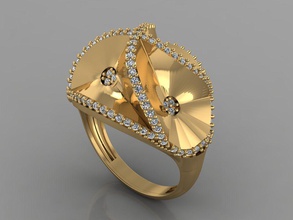 GC oro y188 diamante anillo Moda diseño plata lujo elegante brillante Arte collar joya pulsera colgante pendiente hombres joyería Boda 3d print model - Mito3D