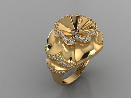 gc oro y192 diamante squillare moda design argento lusso elegante splendente arte collana gemma braccialetto pendente uomini gioielleria nozze donne anelli 3d print model - Mito3D