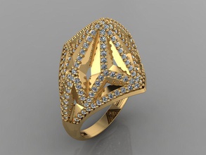 gc gold y193- diamond ring fashion design silver luxury elegant shining art necklace gem bracelet pendant men jewelry wedding women rings 3d print model - Mito3D