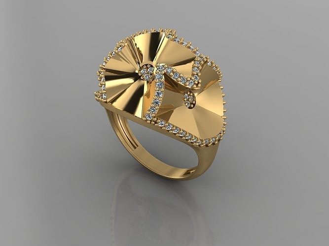 gc or y218 diamant bague mode conception argent luxe élégant brillant art Collier gemme bracelet pendentif Hommes bijoux mariage femmes anneaux 3D print model - Mito3D