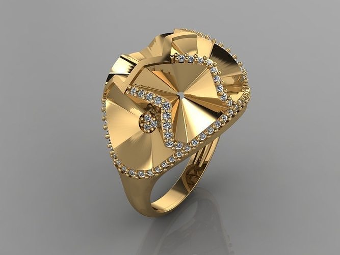 gc altın y220 elmas yüzük moda tasarım gümüş lüks zarif parlıyor Sanat kolye mücevher bilezik erkekler takı düğün KADIN yüzükler 3D print model - Mito3D