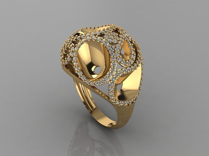 gc oro y235 diamante squillare moda design argento lusso elegante splendente arte collana gemma braccialetto pendente uomini gioielleria nozze donne anelli 3D print model - Mito3D