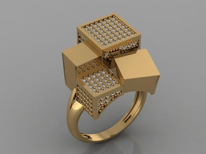gc gold y244- diamond ring fashion design silver luxury elegant shining art necklace gem bracelet pendant men jewelry wedding women rings 3d print model - Mito3D