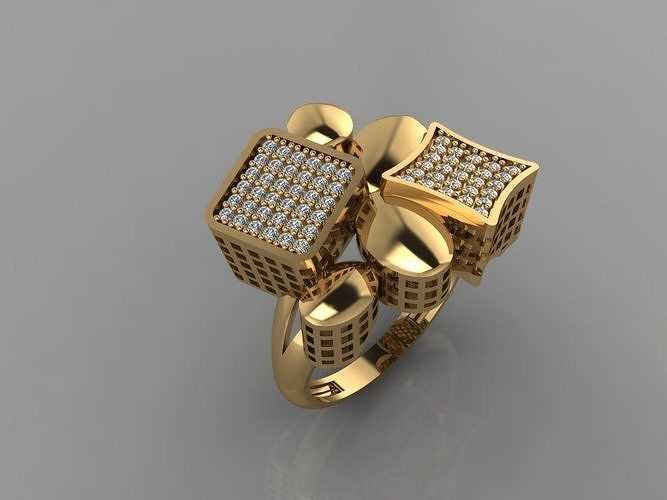 gc altın y246 elmas yüzük moda tasarım gümüş lüks zarif parlıyor Sanat kolye mücevher bilezik erkekler takı düğün KADIN yüzükler 3D print model - Mito3D