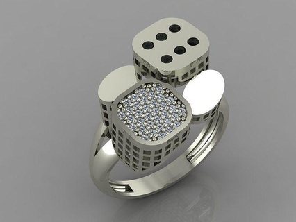 gc ouro y250 diamante anel moda Projeto prata luxo elegante brilhando arte colar gema pulseira pingente homens joalheria Casamento mulheres argolas 3d print model - Mito3D