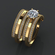 gc oro y276 diamante squillare moda design argento lusso elegante splendente arte collana gemma braccialetto pendente uomini gioielleria nozze donne anelli 3d print model - Mito3D