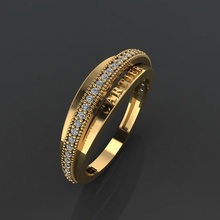 gc oro y277 diamante anillo Moda diseño plata lujo elegante brillante Arte collar joya pulsera colgante pendiente hombres joyería Boda mujer anillos 3d print model - Mito3D