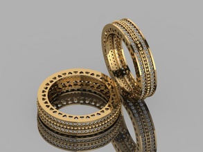 gc oro y278 diamante squillare moda design argento lusso elegante splendente arte collana gemma braccialetto pendente uomini gioielleria nozze donne anelli 3d print model - Mito3D