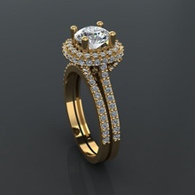 gc oro y279 diamante squillare moda design argento lusso elegante splendente arte collana gemma braccialetto pendente uomini gioielleria nozze donne anelli 3d print model - Mito3D