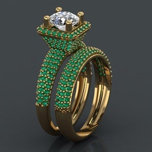 gc oro y282 diamante squillare moda design argento lusso elegante splendente arte collana gemma braccialetto pendente uomini gioielleria nozze donne anelli 3d print model - Mito3D
