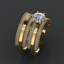 gc oro y284 diamante squillare moda design argento lusso elegante splendente arte collana gemma braccialetto pendente uomini gioielleria nozze donne anelli 3d print model - Mito3D