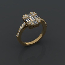 gc ouro y287 diamante anel 3 moda Projeto prata luxo elegante brilhando arte colar gema pulseira pingente homens joalheria Casamento mulheres argolas 3d print model - Mito3D