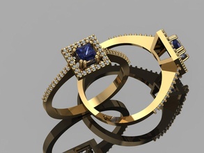gc oro y288 diamante squillare moda design argento lusso elegante splendente arte collana gemma braccialetto pendente uomini gioielleria nozze donne anelli 3d print model - Mito3D