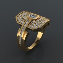 gc oro y291 diamante squillare moda design argento lusso elegante splendente arte collana gemma braccialetto pendente uomini gioielleria nozze donne anelli 3d print model - Mito3D