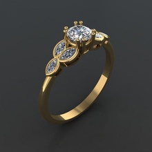 gc oro y293 diamante squillare moda design argento lusso elegante splendente arte collana gemma braccialetto pendente uomini gioielleria nozze donne anelli 3d print model - Mito3D