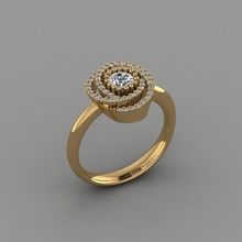 gc oro y298 diamante squillare moda design argento lusso elegante splendente arte collana gemma braccialetto pendente uomini gioielleria nozze donne anelli 3d print model - Mito3D