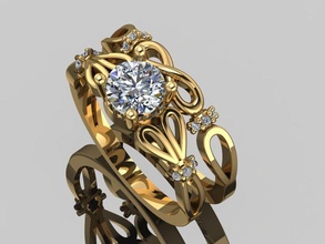 gc oro y306 diamante squillare moda design argento lusso elegante splendente arte collana gemma braccialetto pendente uomini gioielleria nozze donne anelli 3d print model - Mito3D
