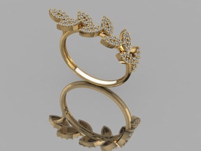 gc oro y307 diamante squillare moda design argento lusso elegante splendente arte collana gemma braccialetto pendente uomini gioielleria nozze donne anelli 3d print model - Mito3D