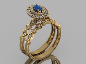 gc oro y311 diamante squillare moda design argento lusso elegante splendente arte collana gemma braccialetto pendente uomini gioielleria nozze donne anelli 3d print model - Mito3D