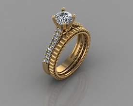 gc oro y313 diamante squillare moda design argento lusso elegante splendente arte collana gemma braccialetto pendente uomini gioielleria nozze donne anelli 3d print model - Mito3D