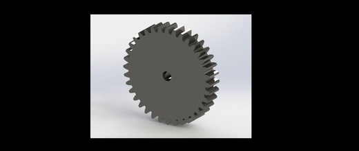 gear 36 teeth science mechanical part mechanism steel 3dprinter enginnering engineering 3d print model - Mito3D