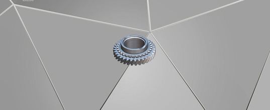 engrenagens engrenagem in of parede roda dentada configuração brilhante arte 3d print model - Mito3D