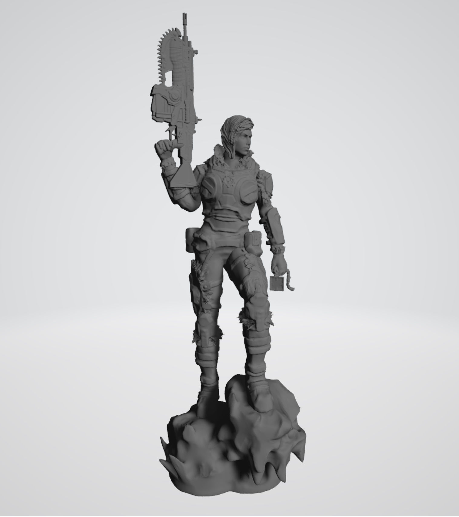 engrenagens of guerra 5 kaitlin diaz gears5 intercâmbio estátua arte escultura militares homem jogos brinquedos 3D print model - Mito3D