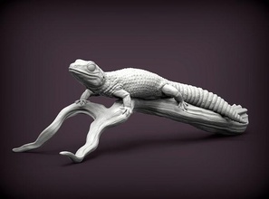 leopard gecko eidechse reptil kalt blutig tier haustier amphibie natur kreatur skulptur souvenir 3d drucken skulpturen statue gedruckt kunst 3d print model - Mito3D