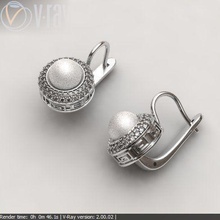 geek perl ensemble boucles d'oreilles austère précieux géométrique noble ornement hellénique gemmes bijoux 3d print model - Mito3D