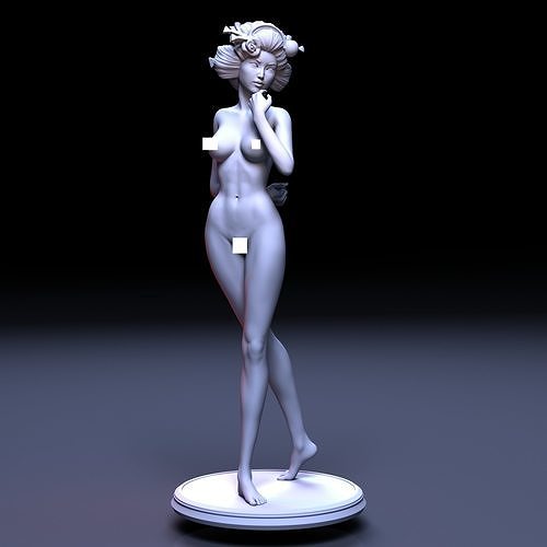 gueixa países personagem Japão mulher japonês menina asiática modelo 3d arte miniaturas estatuetas esculturas 3D print model - Mito3D
