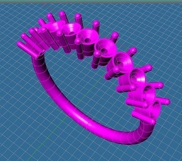 gem ring Seite Links Sozial Profile Schmuck Ringe 3d print model - Mito3D