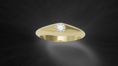 gemma diamante squillare 3d stampa modello gioielleria oro argento stampabile gioiello nozze fidanzamento sterlina bianca engagement moda donna anelli 3d print model - Mito3D