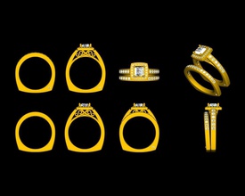 gem ring0002 Schmuck gold bedruckbar ist ring Prinzessin Ringe 3d print model - Mito3D